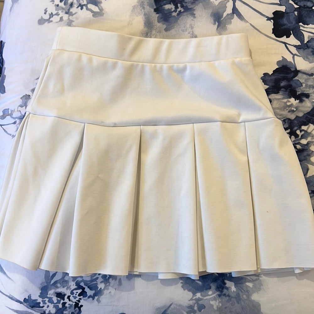 White tennis skirt
